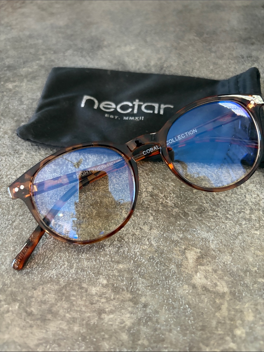 Cobalt Collection Blue-Tint Tortoiseshell Glasses